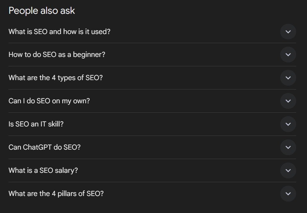 seotips - people also ask supporting keywords